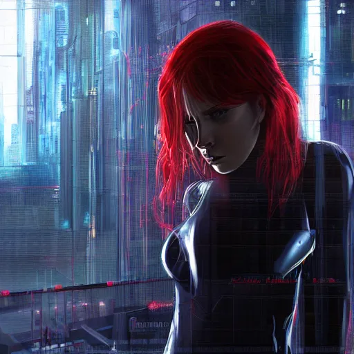 Image similar to black widow in a cyberpunk world, artstation hall of fame gallery, editors choice, #1 digital painting of all time, most beautiful image ever created, emotionally evocative, greatest art ever made, lifetime achievement magnum opus masterpiece, the most amazing breathtaking image with the deepest message ever painted, a thing of beauty beyond imagination or words