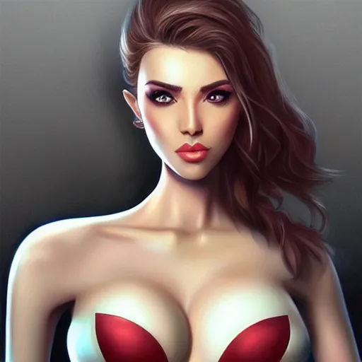 Prompt: beauty woman, makeup, trending on artstation, 30mm, by Artgerm
