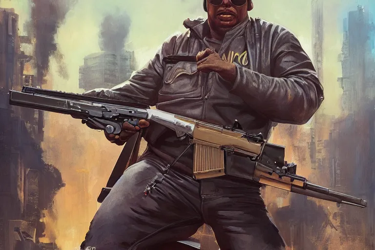 Prompt: portrait of stevie wonder holding an ak - 4 7, mexico set in background, charlie bowater, artgerm, ilya kuvshinov, krenz cushart, ruan jia, realism, ultra detailed, 8 k resolution