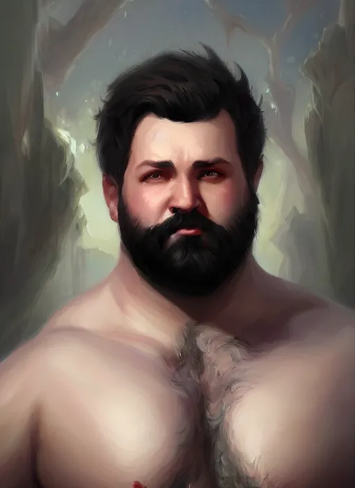 Image similar to a _ fantasy _ style _ portrait _ painting _ of white male short black hair chubby disconnected beard, rpg dnd oil _ painting _ unreal _ 5 _ daz. _ rpg _ portrait _ extremely _ detailed _ artgerm _ greg _ rutkowski _ greg