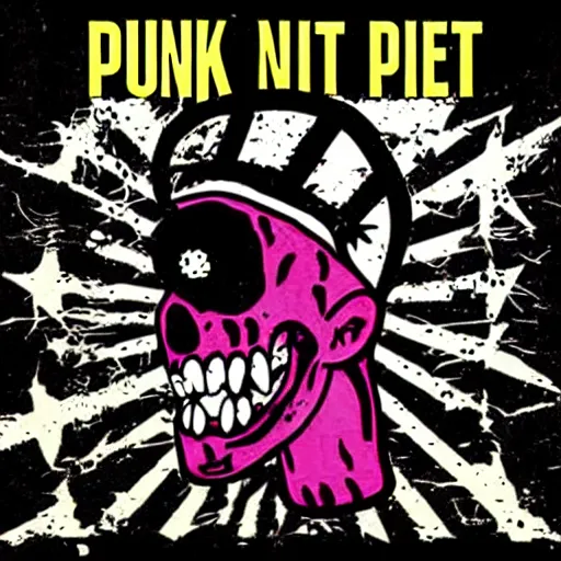 Image similar to punks not dead!, exploited, clash, punk rock album cover art style, grunge, no future