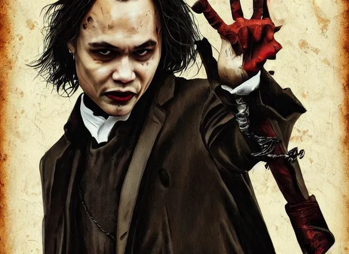 Image similar to vampires attacking frank dillane in london, gothic, horror, realistic, intricate, detailed, scary, beautiful, trending on artstation, masterpiece