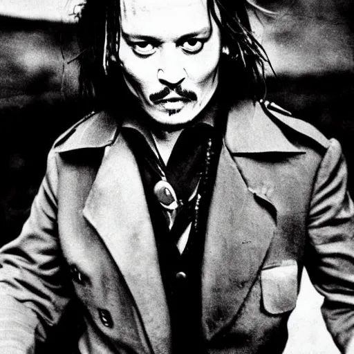 Prompt: johnny depp world war 2 photo