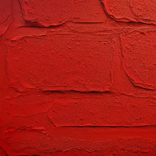 Image similar to a texture of an old red plaster wall by studio ghibli, thick brush strokes, matte, hand painted, oil painted, brush strokes, anime, stylized