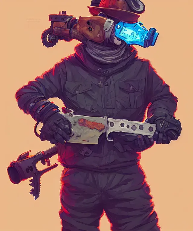 Prompt: a portrait of an anthropomorphic cyberpunk corgi holding a chainsaw, fantasy, elegant, digital painting, artstation, concept art, matte, sharp focus, illustration, art by josan gonzalez