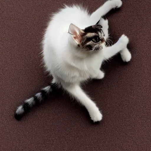 Prompt: a cat mixed with a jumping spider, hybrid creature, realistic, photography