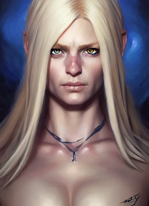 Image similar to a _ fantasy _ style _ portrait _ painting _ of timid white female paladin with blonde hair and blue eyes,, scar under left eye, holy oil _ painting _ unreal _ 5 _ daz. _ rpg _ portrait _ extremely _ detailed _ artgerm _ greg _ rutkowski _ greg