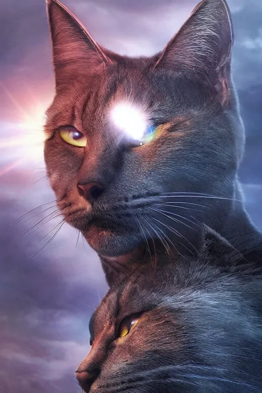 Prompt: a movie poster for warrior cats, depth of field, sun flare, hyper realistic, very detailed, backlighting, cgi, by wayne mclouglin