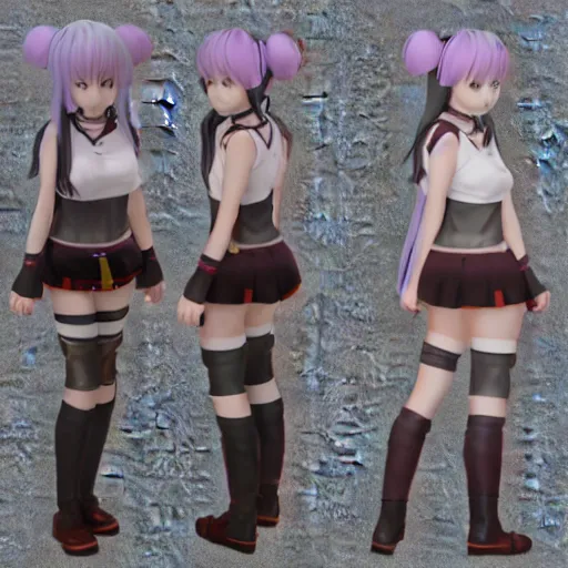 Prompt: 3d render of a playable anime girl for a fantasy mmo rpg