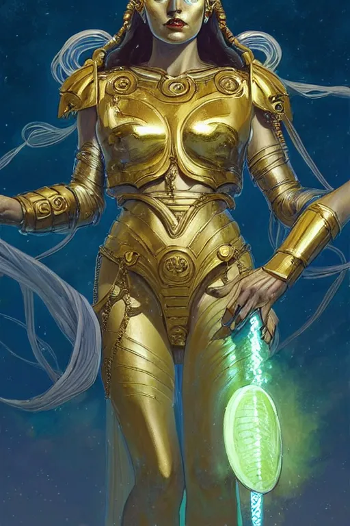 Prompt: The Godess Hera looking angry, detailed armor, portrait radiating a glowing aura, highly detailed, digital painting, artstation, concept art, smooth, sharp focus, beautiful face, symmetric face, enchanted, official fanart, behance, HD, artstation, blue and yellow theme, by Jesper Ejsing and RHADS and Makoto Shinkai and Lois van baarle and Ilya Kuvshinov and Ross Tran