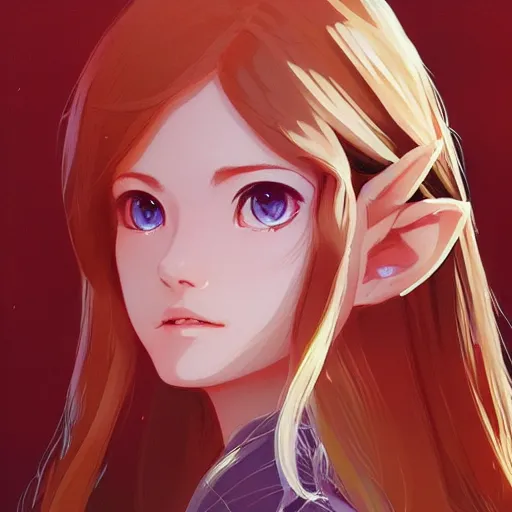 Prompt: portrait of botw zelda, art by ilya kuvshinov makoto shinkai artgerm wlop, intricate, highly detailed, digital painting, art station, concept art, smooth, sharp focus, illustration, advanced digital anime art, atmospheric lighting, detailed face