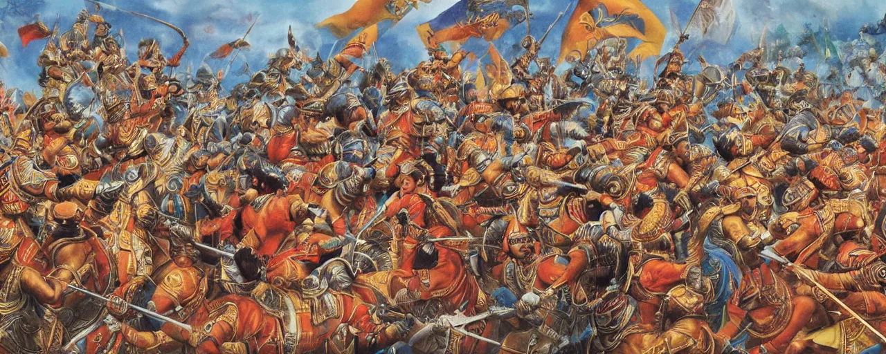 Image similar to The Battle of kurukshetra