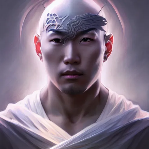 Image similar to ultra realistic illustration, a japanese male digital ghost ninja, intricate, elegant, highly detailed, digital painting, artstation, concept art, smooth, sharp focus, illustration, art by artgerm and greg rutkowski and alphonse mucha