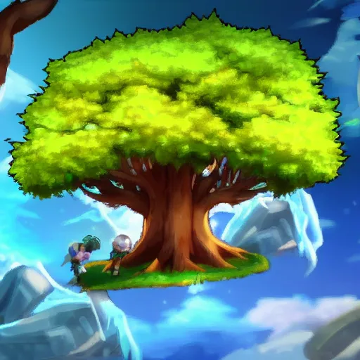 Image similar to maplestory grand tree, background image, no text, no words