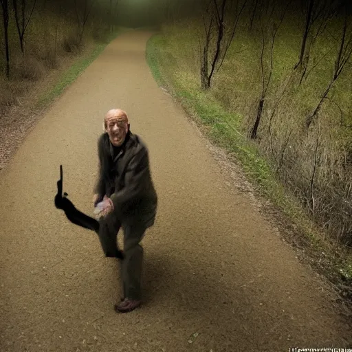 Image similar to hector salamanca Caught speeding past a trail cam, midnight, slow shutter speed