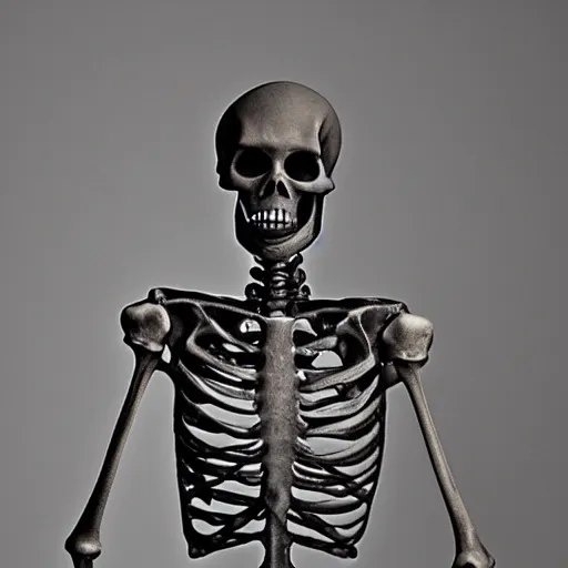 Image similar to a skeleton in black cloak by cheng hsiao-ron