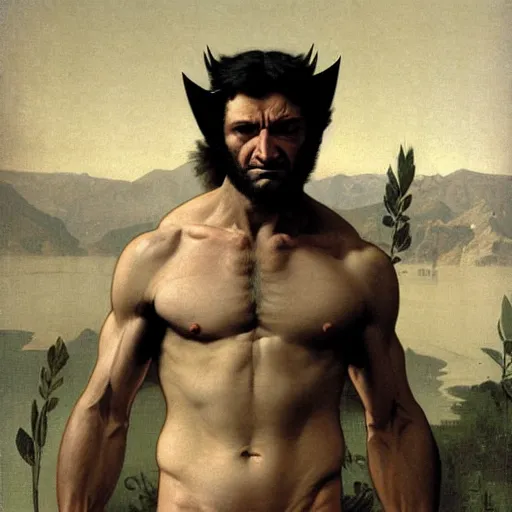 Prompt: Wolverine by William Adolphe Bouguereau