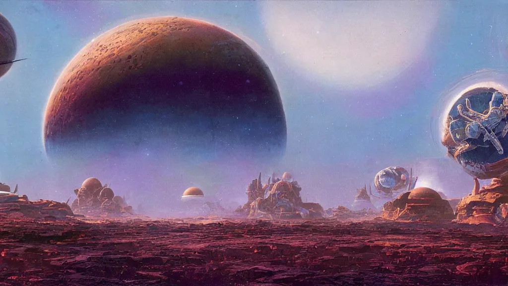 Image similar to alien planet, an empire in upheaval by arthur haas and bruce pennington, cinematic matte painting