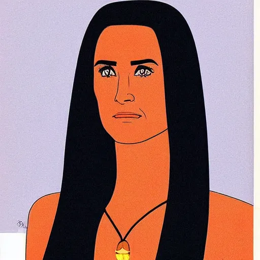 Prompt: “ demi moore retro minimalist portrait by jean giraud, moebius starwatcher comic, sharp, smooth face, 8 k ”