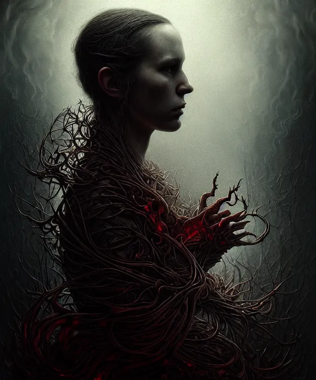 Prompt: epic professional digital art of the endless struggle between good and evil, horrific yet beautiful vibe, evocative, atmospheric lighting, painted, intricate, highly detailed, by leesha hannigan, wayne haag, reyna rochin, ignacio fernandez rios, mark ryden, iris van herpen, artstation, cgsociety, stunning, gorgeous, sharp focus, cinematic, masterpiece