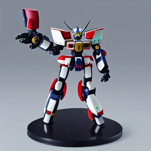 Image similar to a gashapon chibi super - deformed gundam mecha robot, design by hajime katoki, bandai, banpresto