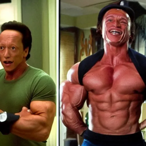 Image similar to rob schneider as arnold schwarzenegger