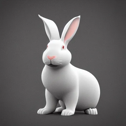 Prompt: rabbit with Realistic graphics, 3d render,