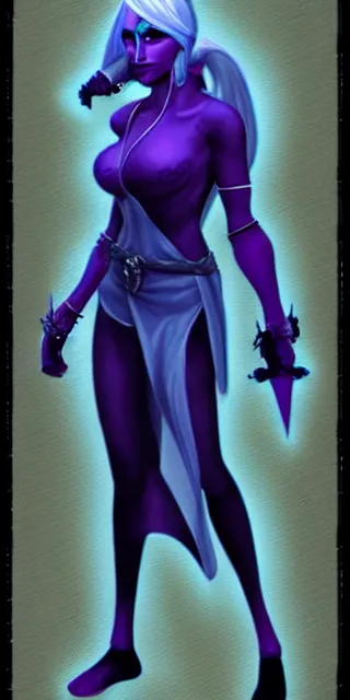 Prompt: D&D style drow fighter, photorealistic