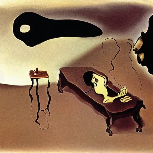 Image similar to the persistence of social media, by salvador dali