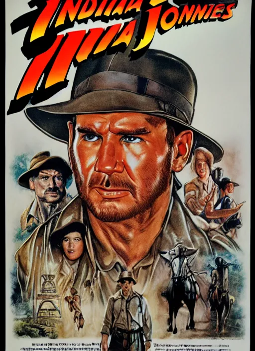 Image similar to 1 9 8 6 poster for indiana jones and the temple of boom