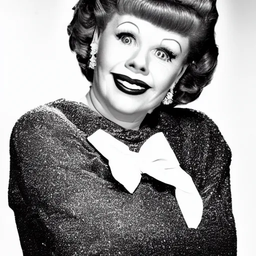 Image similar to Lucy from the I Love Lucy show, professional photography, portrait