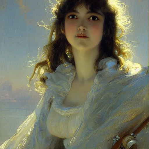 Prompt: detailed portrait of anime girl, glorious light, painting by gaston bussiere, charles sillem lidderdale, j. c. leyendecker