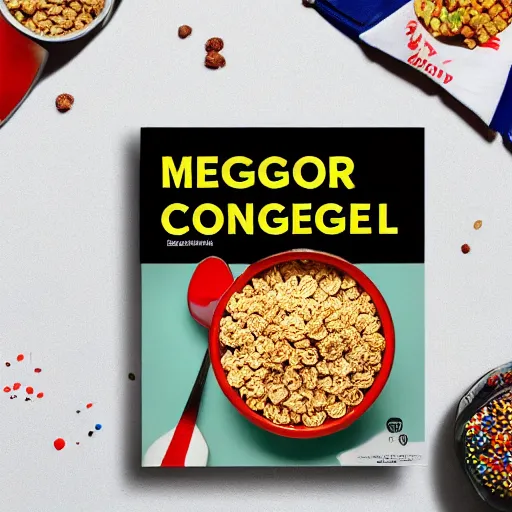 Image similar to conor mcgregor breakfast cereal box and bowl, product advertisement, photograph, close-up, professional photograph, well-lit, 8k DSLR,