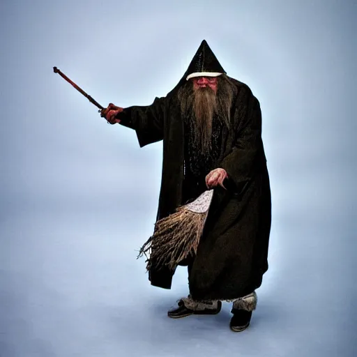 Prompt: Long Shot a old wizard, award winning photo