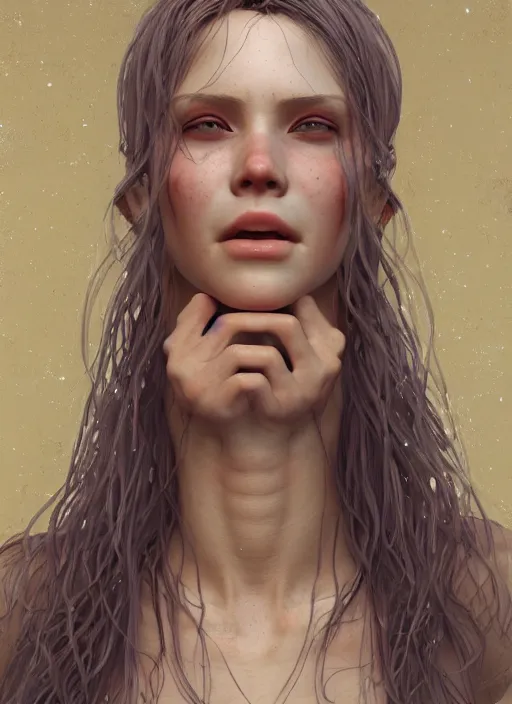 Image similar to nicole, au naturel, hyper detailed, digital art, trending in artstation, cinematic lighting, studio quality, smooth render, fluorescent skin, unreal engine 5 rendered, octane rendered, art style by klimt and nixeu and ian sprigger and wlop and krenz cushart