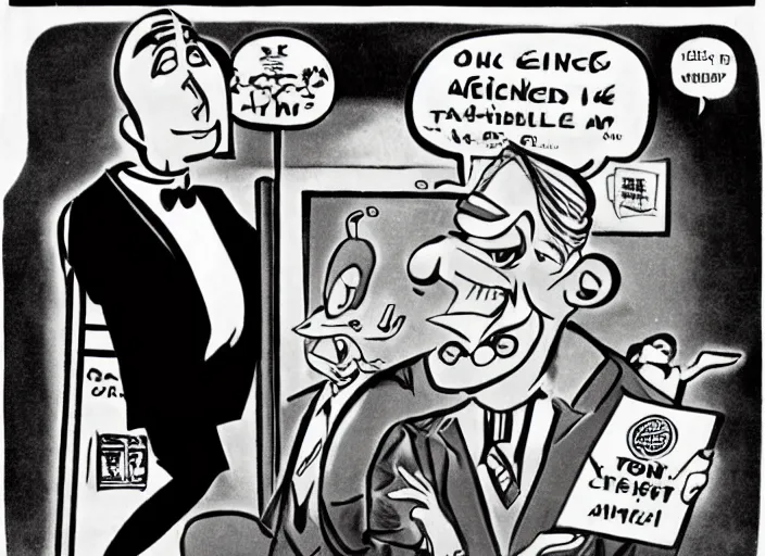 Prompt: An old 1930s cartoon featuring Obama