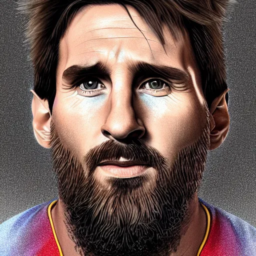 messi as giga chad, d & d, fantasy, portrait, highly, Stable Diffusion