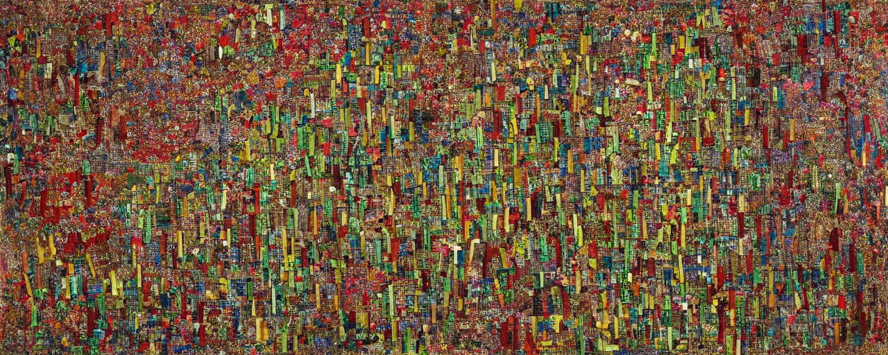 Prompt: the garden of eden by el anatsui