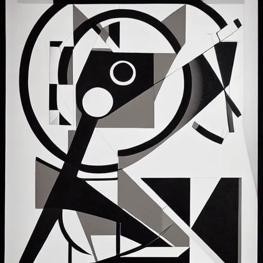 Prompt: Bauhaus artwork The creation of Adam