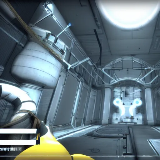 Prompt: Screenshot from Portal 2