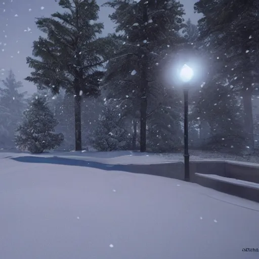 Prompt: snow, realistic, unreal engine