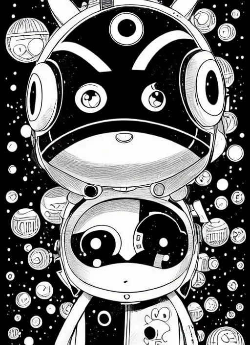 Image similar to portrait of ( kururu from sgt frog ), science fiction comic illustration by sana takeda and jenny frison, intricate, stunning inking lines, hyper detailed, 4 k, hd, award winning, photorealistic