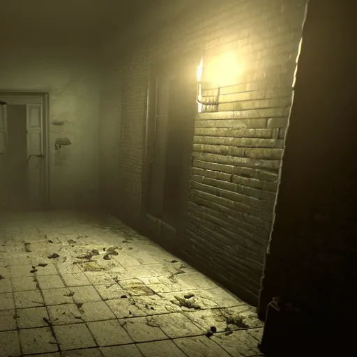 Image similar to a scene from outlast the video game