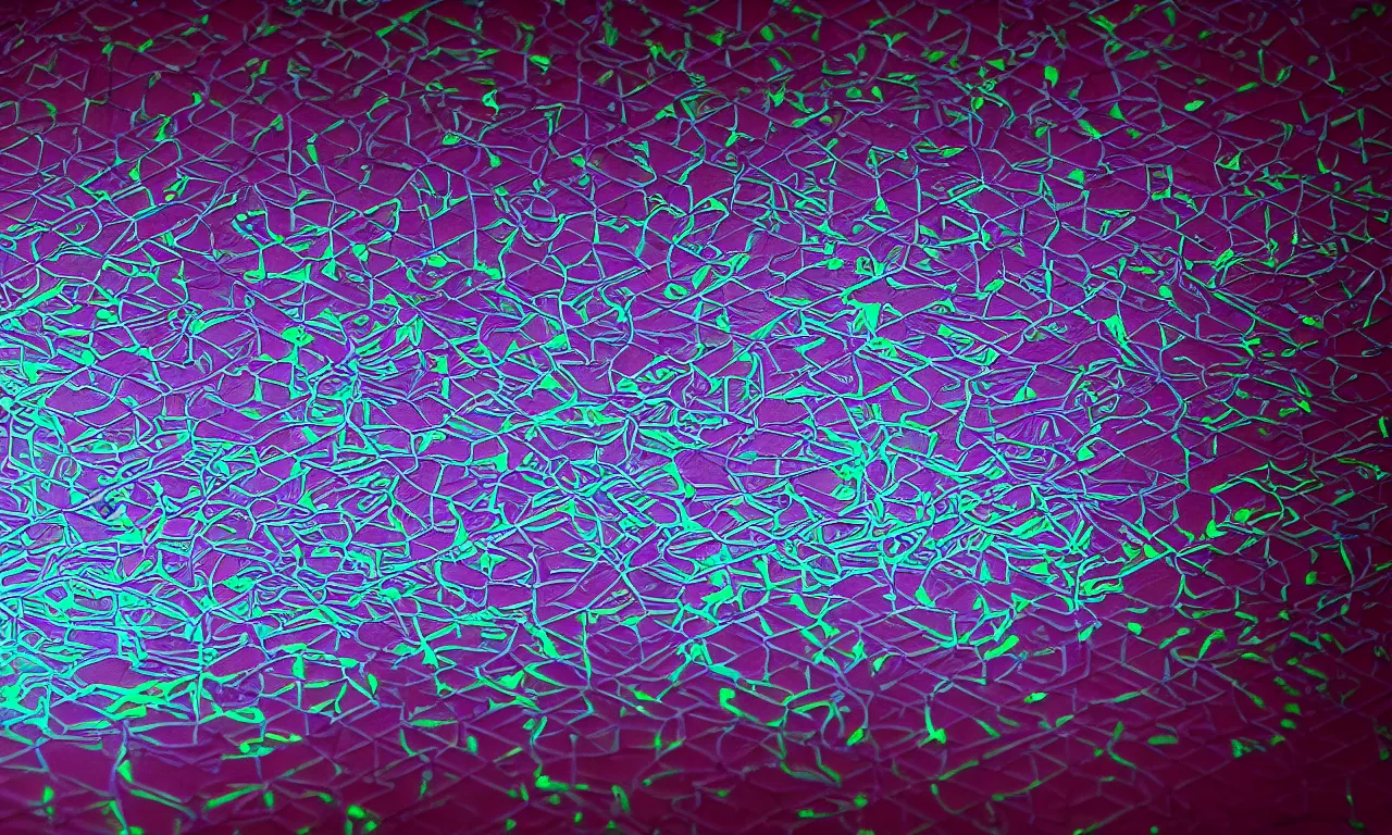 Prompt: reflexion neon cyberpunk voronoi depth fog wires connexion