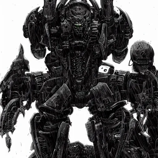 Image similar to doom slayer, tsutomu nihei art