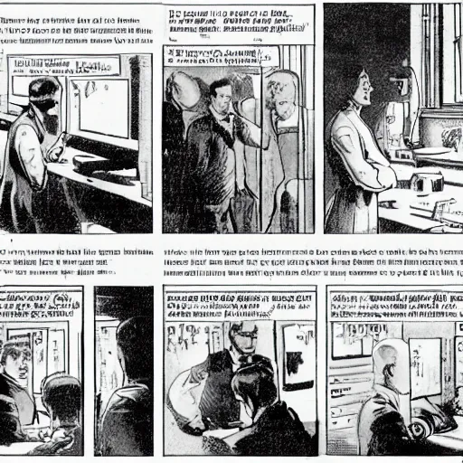 Prompt: a modern comic book page of a Victorian science laboratory