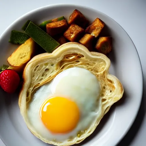 Image similar to photo close - up of breakfast, low saturation