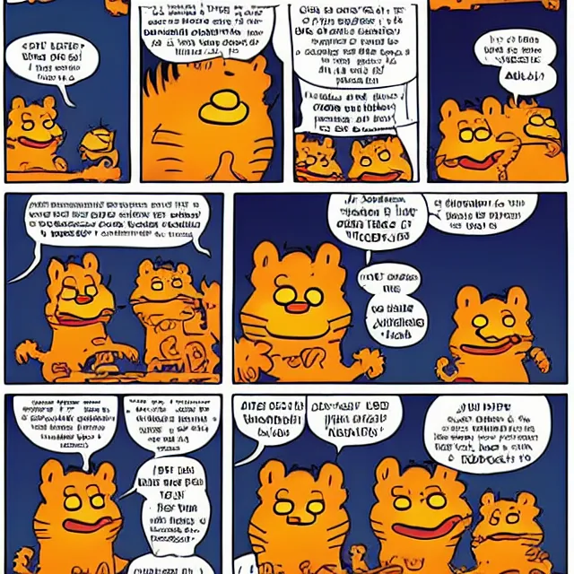 Prompt: garfield enters alternate reality