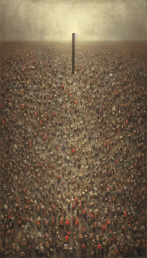 Image similar to the end of the world, by dan witz