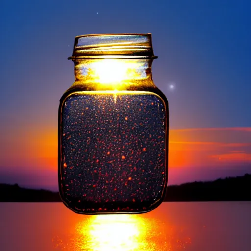 Image similar to the sun in a jar